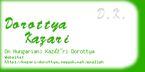 dorottya kazari business card